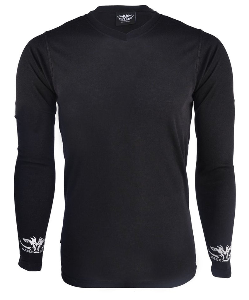 V Neck Thermal L/s Black Xs Thermals