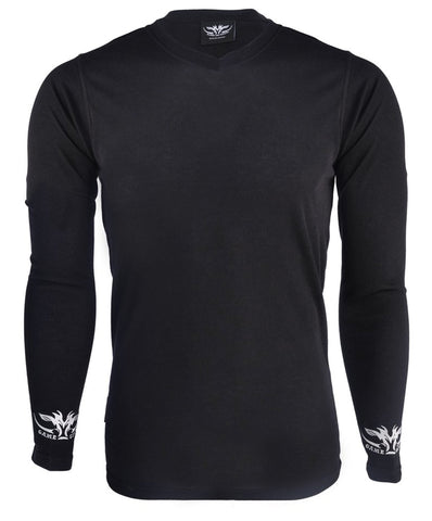 V Neck Thermal L/S Black