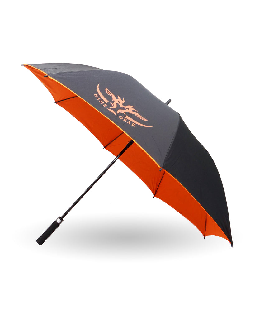 Large Black and Orange 60 inch umbrella 